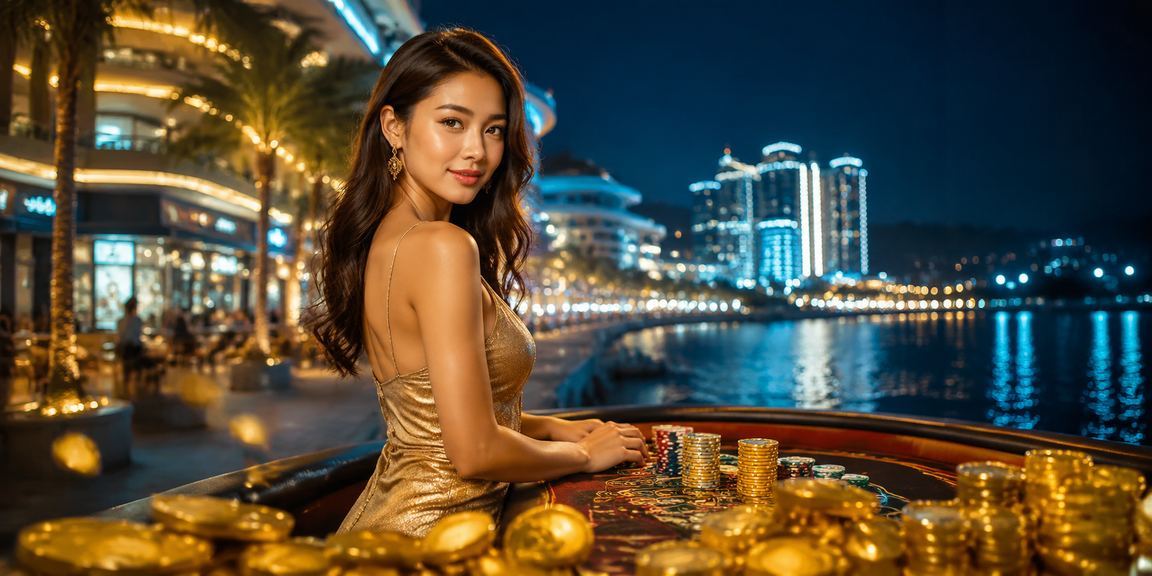 Người dùng tại chợ đêm Nha Trang trải nghiệm ưu đãi VIP và trò chơi trực tuyến trên điện thoại
